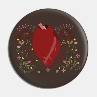 Floral Heart Pin