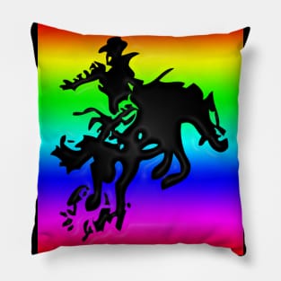 Western Era - Cowboy on Horseback 9 Pillow