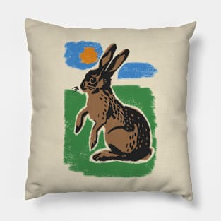 Brown Rabbit Pillow