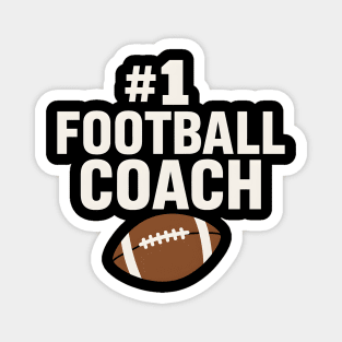 #1 Football Coach Gift Graphic for Sports Lovers Magnet