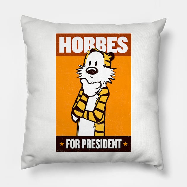 Hobbes Better Than Trump Pillow by arthurAJackson