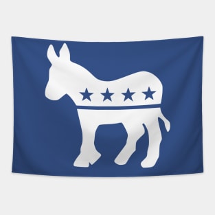 Democrat Donkey White Tapestry