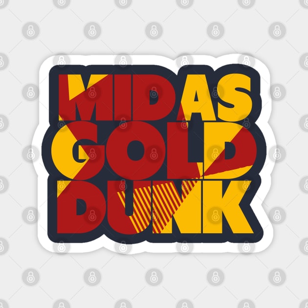 Midas Gold Sneaker Dunk Art Magnet by funandgames