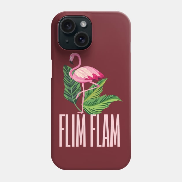 Flim Flam Flamingo Phone Case by Eva Wolf