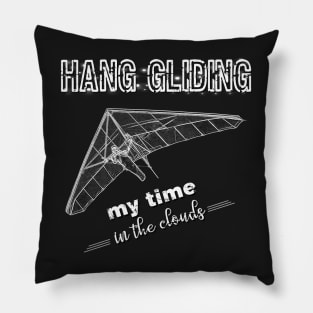 Hang Gliding Sketch and Quote Pillow