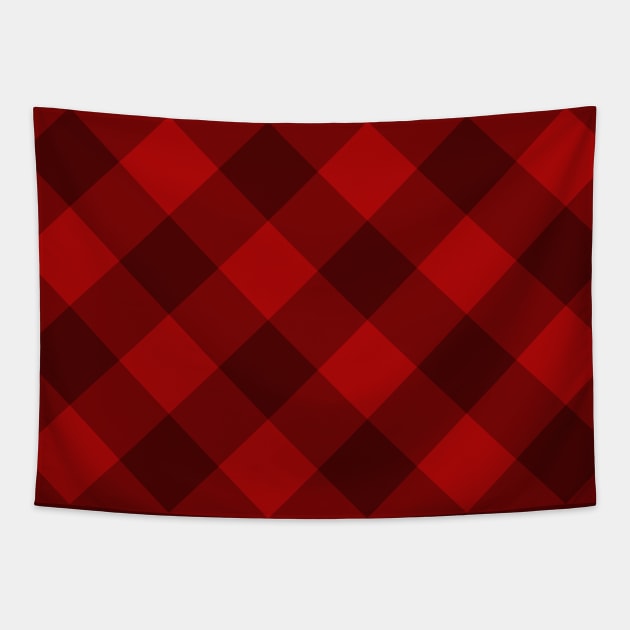 Red Plaid Tapestry by PlaidDesign