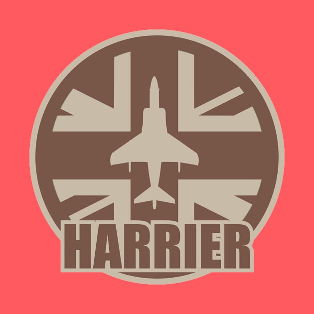 RAF Harrier (Union Jack) - Small logo by Tailgunnerstudios