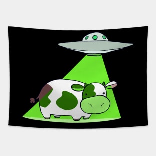 Cow Alien Abduction Tapestry