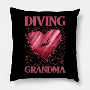 Scuba Diving Grandma Funny Scuba Diving Gift Pillow