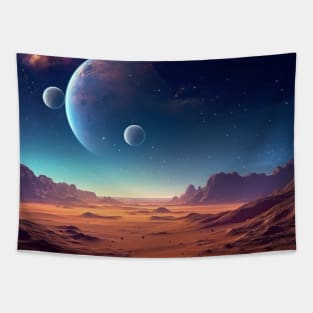 Landscape Magical Dimension Fantastic Planet Surrealist Tapestry