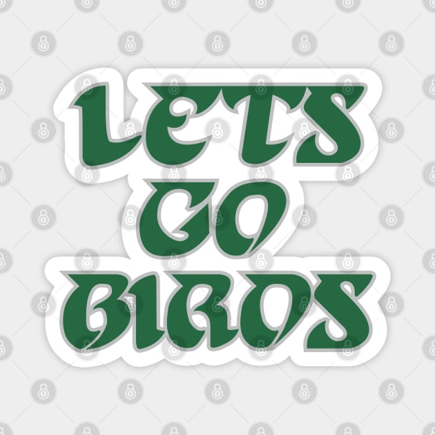 Lets Go Birds, Retro - White - Eagles - Magnet