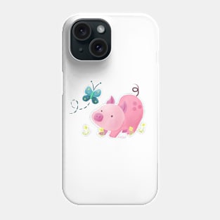 Pig and Butterfly Phone Case