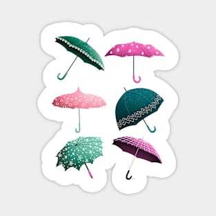 Fun Umbrellas Pattern - Spring Palette Magnet