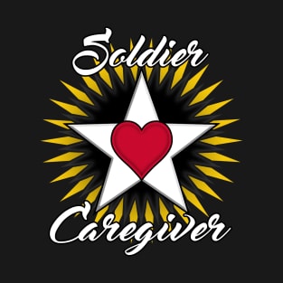 Soldier Caregiver white font design T-Shirt