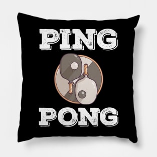 Ping Pong Table Tennis Tabletennis PingPong Yin Yang Ying Pillow