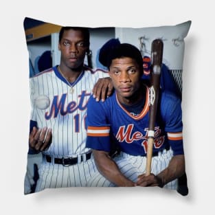 Darryl Strawberry and Dwight Gooden  in New York Mets, 1983 Pillow