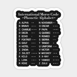 Morse Code Alphabet Magnet