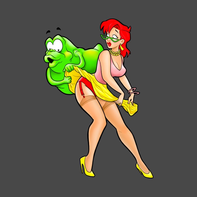 Janine and Slimer by Becca Whitaker