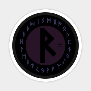 Purple Raidho Elder Futhark  | Viking Rune Symbol Magnet