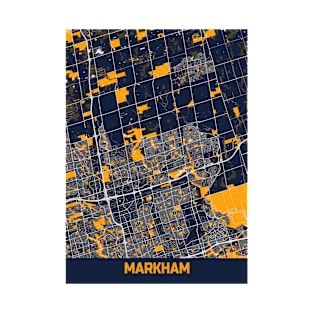 Markham - Canada Bluefresh City Map T-Shirt