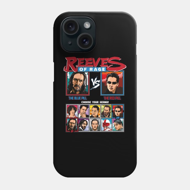 Keanu Reeves of Rage Phone Case by RetroReview