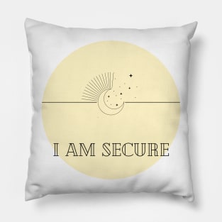 Affirmation Collection - I Am Secure (Yellow) Pillow