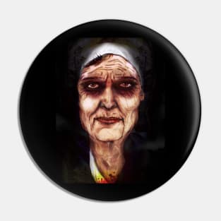 Face of an old woman Pin