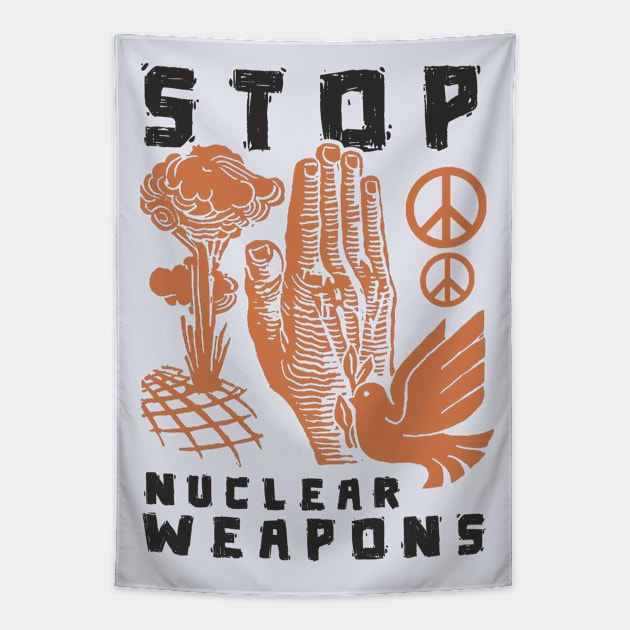 Stop Nuclear Weapons Tapestry by Distant War