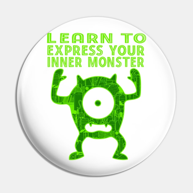 Learn to Express Your Inner Monster Art Supply Pin by The Craft ACE