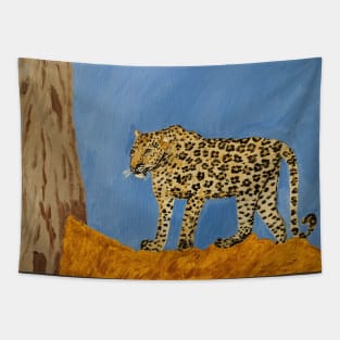 Leopard On Prowl Tapestry