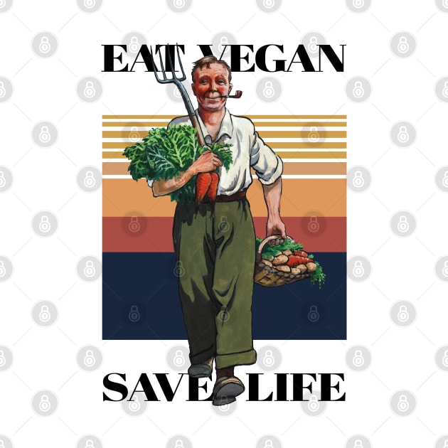 Vintage Vegetarian Old Man by KewaleeTee