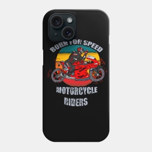 motorcycle riders speed Phone Case