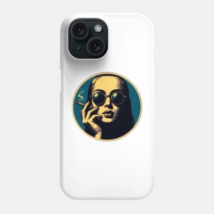 cool stoner girl smoking Phone Case