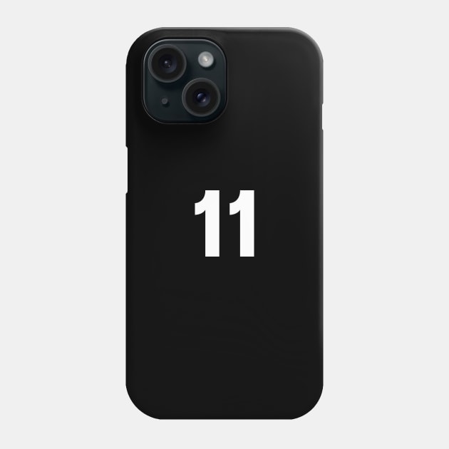 Number Eleven - 11 - Any Color - Team Sports Numbered Uniform Jersey - Birthday Gift Phone Case by Modern Evolution