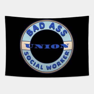 Bad Ass Union Social Worker Tapestry