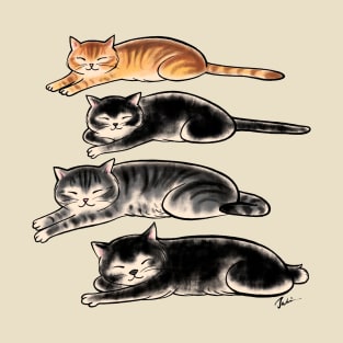 Four cats family T-Shirt