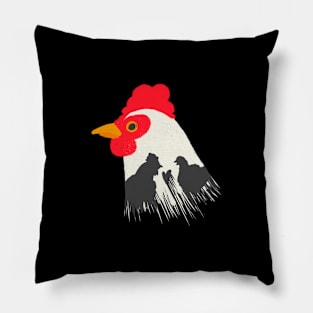 Rooster’s shadow of love Pillow