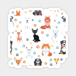 Cats and dogs Magnet