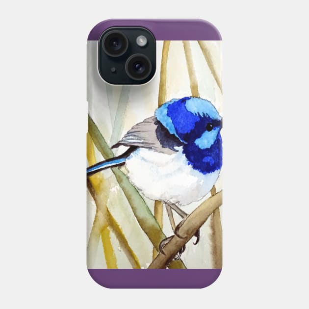 Blue Wren Phone Case by smartartdesigns