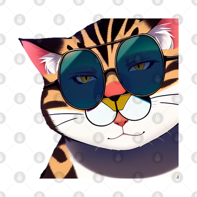 Meme Cat Funny With Sunglasses Sticker by BAYFAIRE