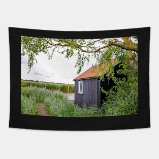 Wooden holiday rental on the waterfront of the River Bure Tapestry