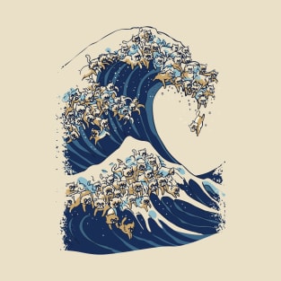 The Great wave of Cat T-Shirt