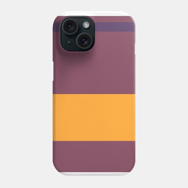 An exquisite alliance of Old Heliotrope, Deep Ruby, Giant'S Club, Cocoa Brown and Mango stripes. Phone Case by Sociable Stripes