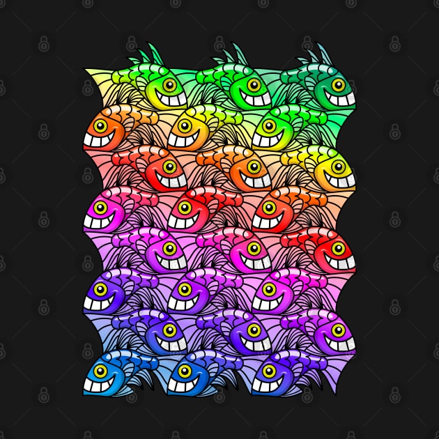 Rainbow fish Escher style by Maxsomma