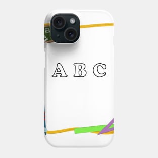 A B C t-shirt kg funny t shirts learn alphabet for kids Phone Case