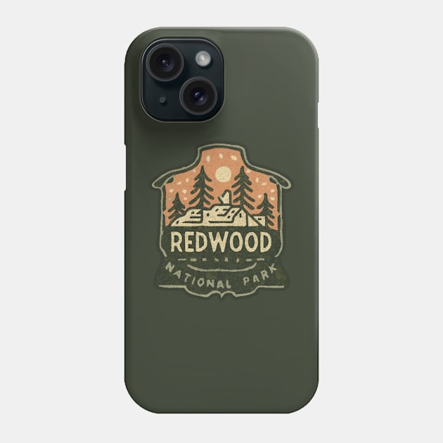 Redwood National Park Travel Sticker Phone Case by GreenMary Design