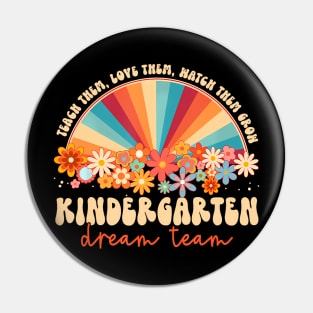 Dream Team Retro Rainbow Back To School Teacher Pin