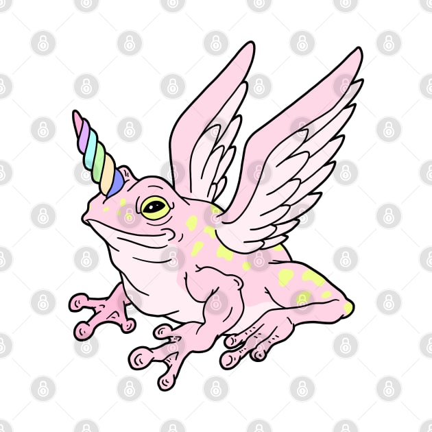 Pink Frog Unicorn by Alure Prints