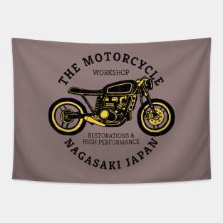 The Motorcycle Workshop Tapestry