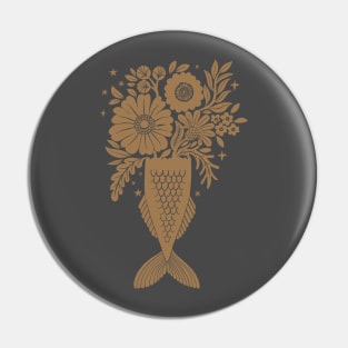 Boho Magical Botanical Fish Pin